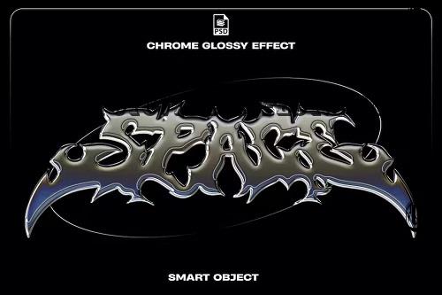 Glossy Chrome Logo - Text Photoshop Effect - 5PKSKV3