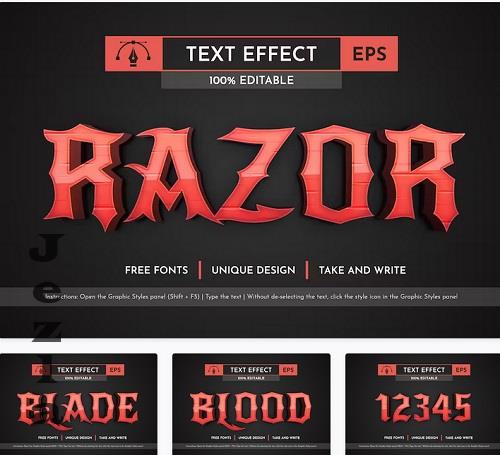 Blade - Editable Text Effect, Font Style - 91545126
