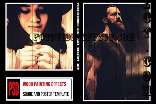 Square & Poster - Wood Painting Effects - WZNEQ8X