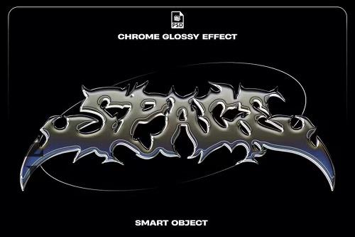 Glossy Chrome Logo - Text Photoshop Effect - 5PKSKV3