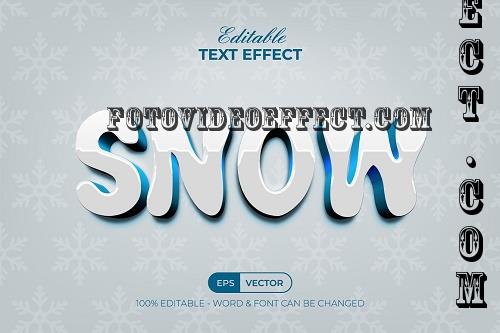Snow Text Effect 3D Style - 91568118