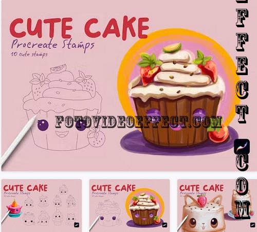 Cute Cake Stamps for Procreate - 7LKUM3E