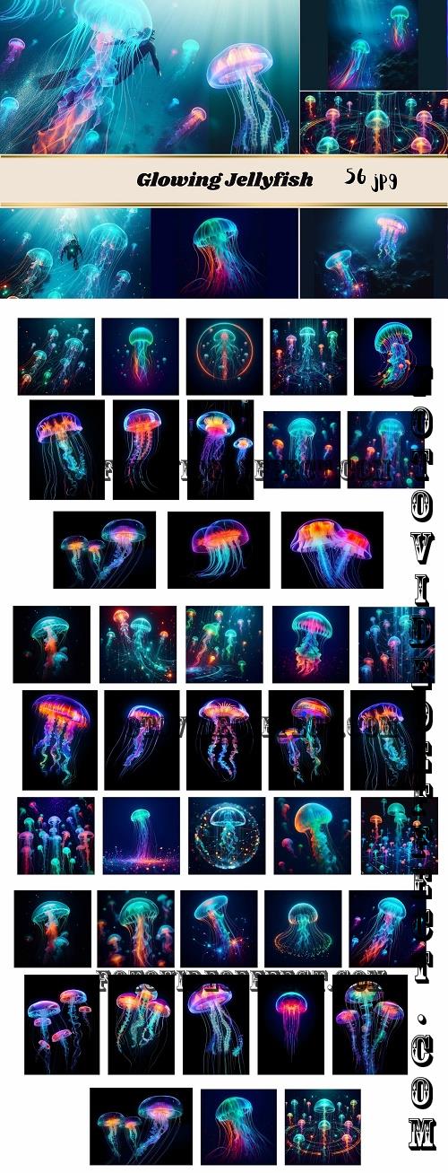 Cyberpunk Glowing Jellyfish  - 2919672