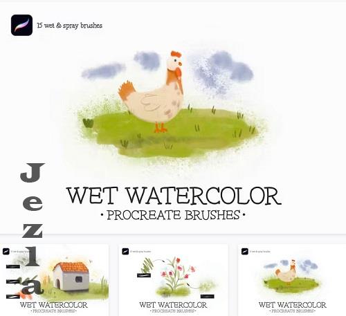 Wet Watercolor Brushes For Procreate - 5S9BZSK