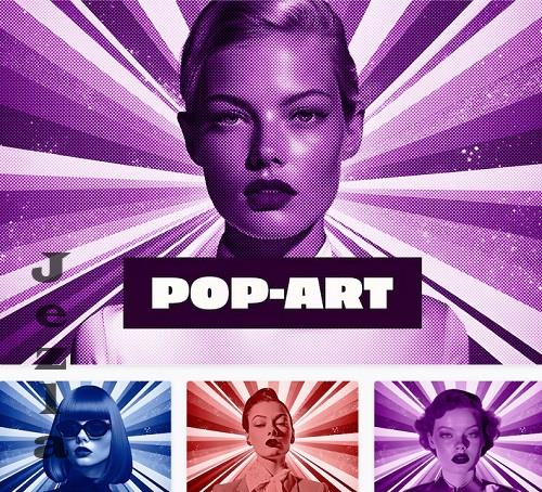 Pop-Art Halftone Photo Effect - 91584949