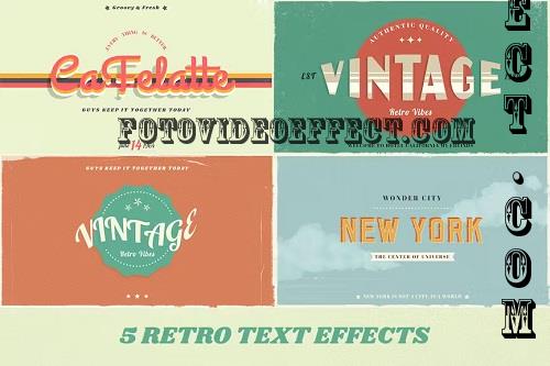 5 Vintage Retro Text Effects - NY7AKMR