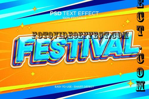 Futuristic Festival Text Effect - WJAJNSE