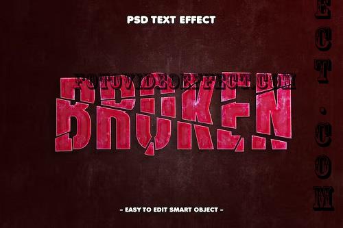 Broken Scattered Text Effect Layer Style - CH25598