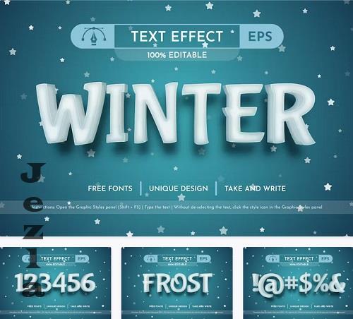 Winter - Editable Text Effect, Font Style - 91546337