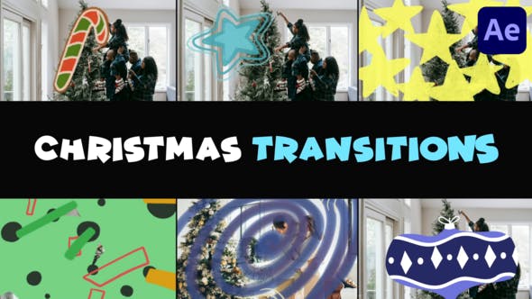 Videohive - Christmas Cartoon Transitions | After Effects 49142575