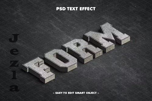 Perspective Concrete Texture Form Text Effect - YZQV3AZ