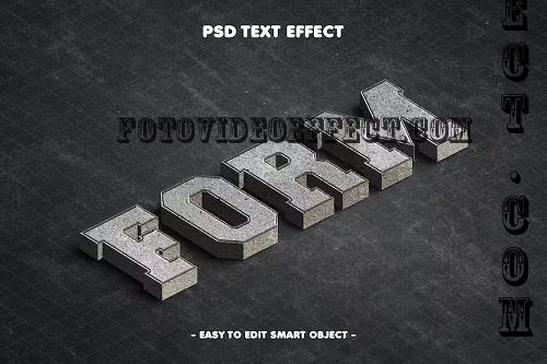 Perspective Concrete Texture Form Text Effect - YZQV3AZ