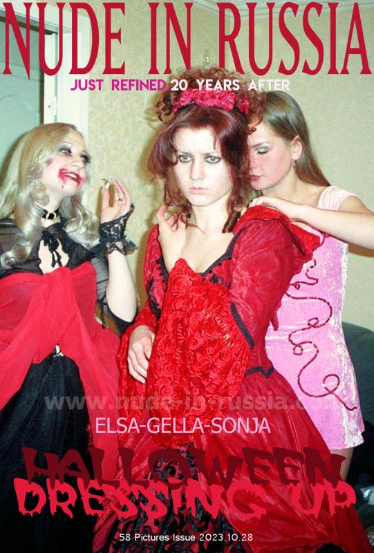[Nude-in-russia.com] 2023-10-28 Gella, Elsa, Sonja - Halloween Dressing up [Exhibitionism] [2700*1800, 59 фото]