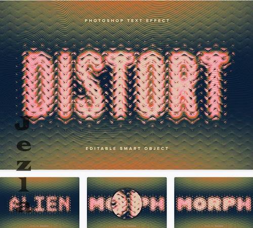 Colourful Distorted Glass Text Effect Mockup - FYFVUFR