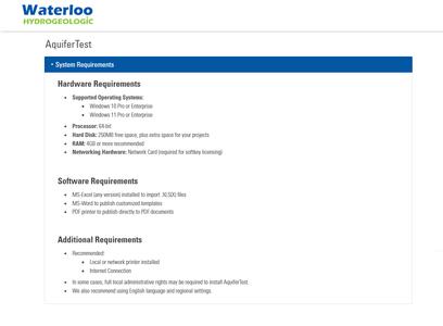 Waterloo Hydrogeologic AquiferTest Pro 12.0.0.23