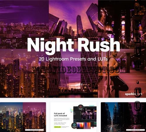 20 Night Rush Lightroom Presets and LUTs - J62QAL6
