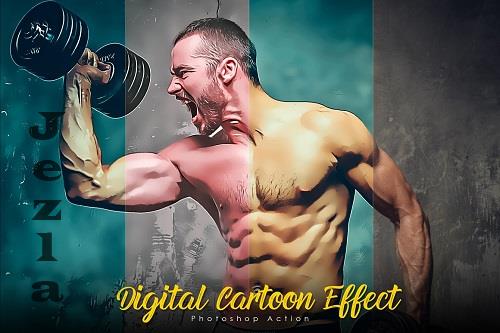 Digital Cartoon Effect - 91609865