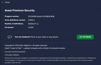 Avast Premium Security 23.11.6090 (build 23.11.8635.804)  Multilingual 5ceceb5ed4787304bd0e7b09b36bcd18