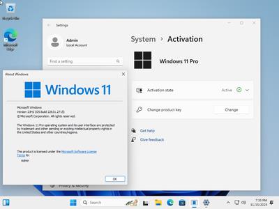 Windows 11 Pro 23H2 Build 22631.2715 (No TPM Required) Preactivated Multilingual November 2023 (x64)