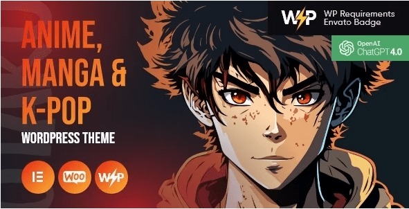 Themeforest - Otaku v1.0 - Anime, Manga and K-Pop WordPress Theme 48595039