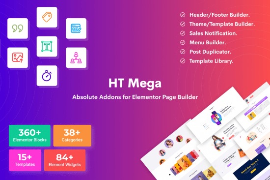 Codecanyon - HT Mega Pro v1.7.3 – Absolute Addons for Elementor Page Builder NULLED