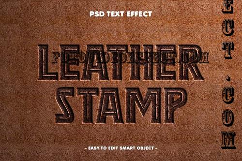 Deboss Leather Stamp Editable Text Effect - JGQHQNF