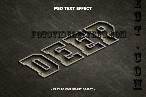 Perspective Concrete Texture Deep Text Effect - B2WGFD3