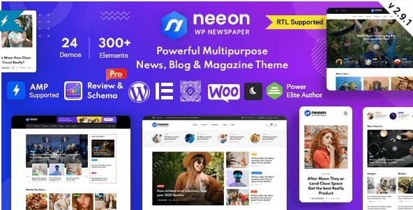 Themeforest - Neeon v2.9.4 - WordPress News Magazine Theme 35441133 NULLED