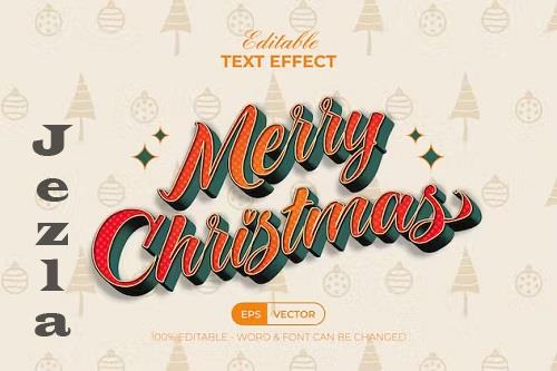 Christmas Text Effect Wave Style - 91600033