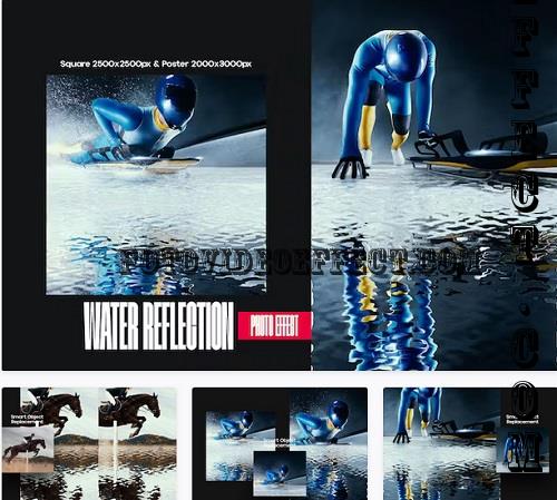 Water Reflection Square And Poster Photo Effect - P3J6GTB