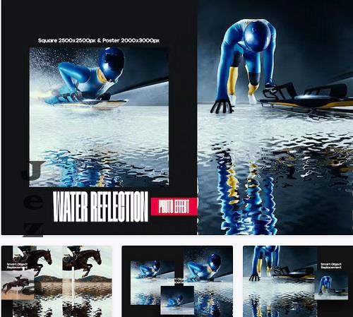 Water Reflection Square And Poster Photo Effect - P3J6GTB