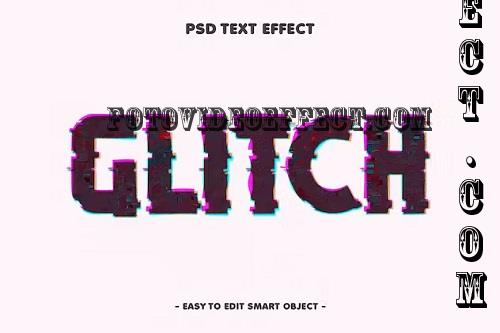 Distortion Glitch Editable Psd Text Effect - DM748RW