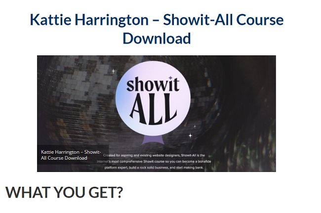 Kattie Harrington – Showit-All Course Download 2023