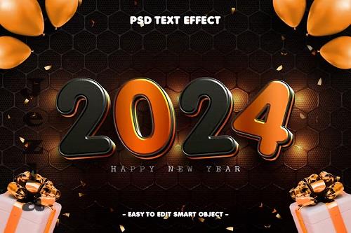 New Year 2024 3d Editable Text Effect - HV3ALQA