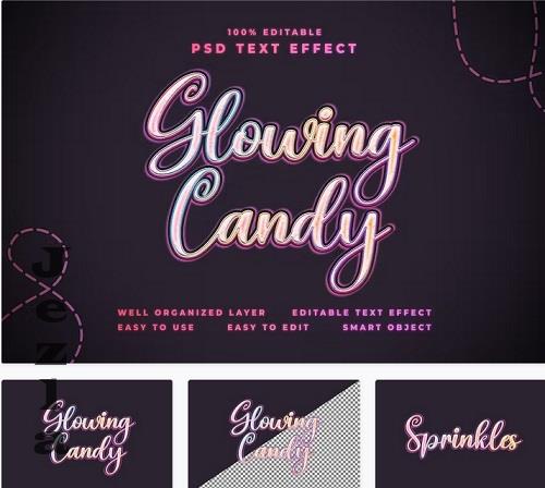 Glowing Candy Text Effect - Z93UVMD