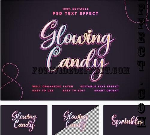 Glowing Candy Text Effect - Z93UVMD