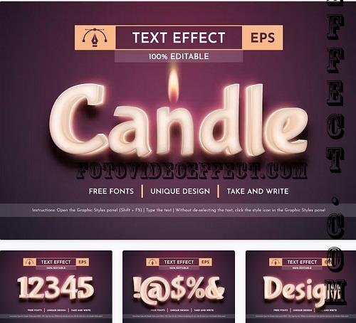 Candle - Editable Text Effect - 91539310
