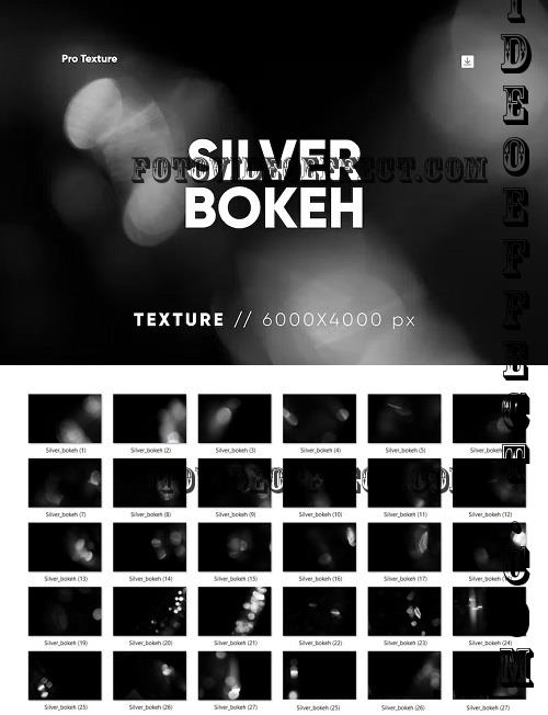 30 Silver Bokeh Overlay HQ - KUAXTQF