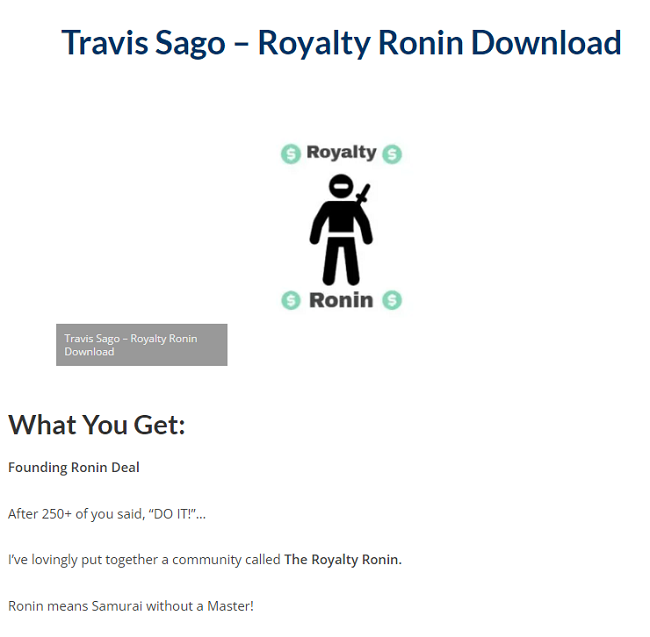 Travis Sago – Royalty Ronin Download 2023