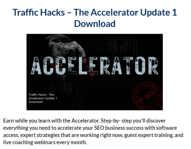 Traffic Hacks – The Accelerator + Update 1 Download 2023