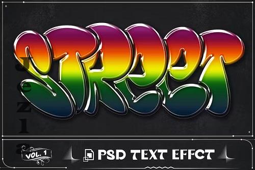 3D Shiny Street Text Effect PSD Photoshop - KEYLLPA