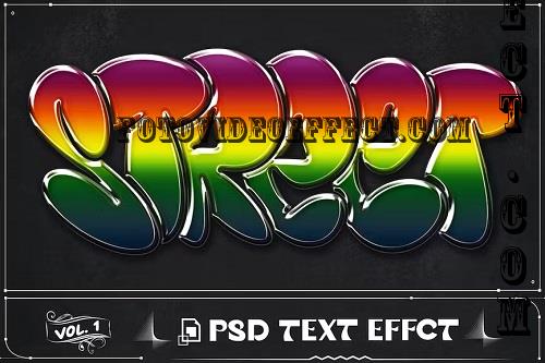 3D Shiny Street Text Effect PSD Photoshop - KEYLLPA