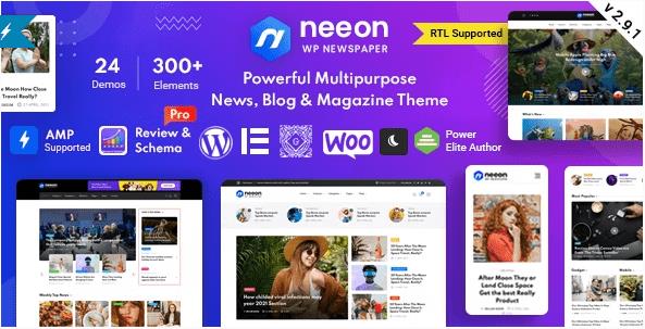 Themeforest - Neeon v3.0.0 - WordPress News Magazine Theme 35441133 NULLED