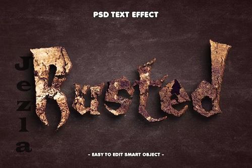 Rusted 3D Text Effect Layer Style - G6AND3C