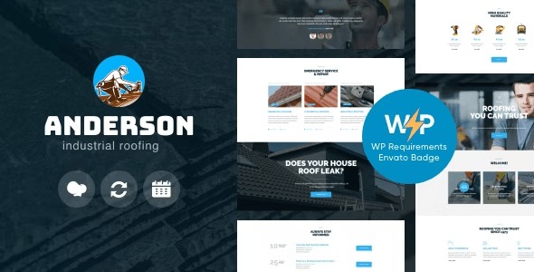 Themeforest - Anderson v1.3.0 - Industrial Roofing Services Construction WordPress Theme 20589274