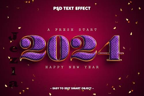 New Year 2024 Luxurious Text Effect Psd - ZBKVGR4