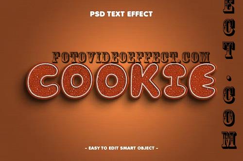 Cookie Editable Psd Text Effect - B49Q9ZW