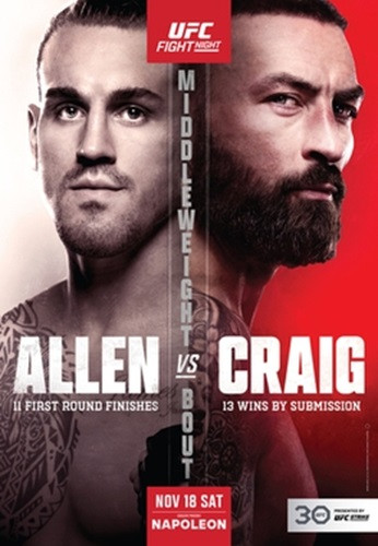 Смешанные единоборства. ММА. UFC Fight Night 232: Аллен vs Крэйг [18.11] (2023) HDTVRip 720р | 50 fps