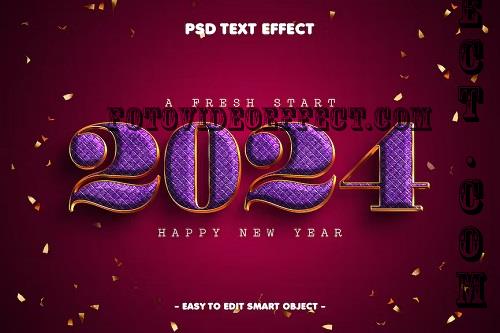 New Year 2024 Luxurious Text Effect Psd - ZBKVGR4