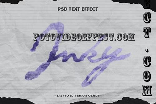 Paper Ink Text Effect Layer Style Psd - X75MXWB